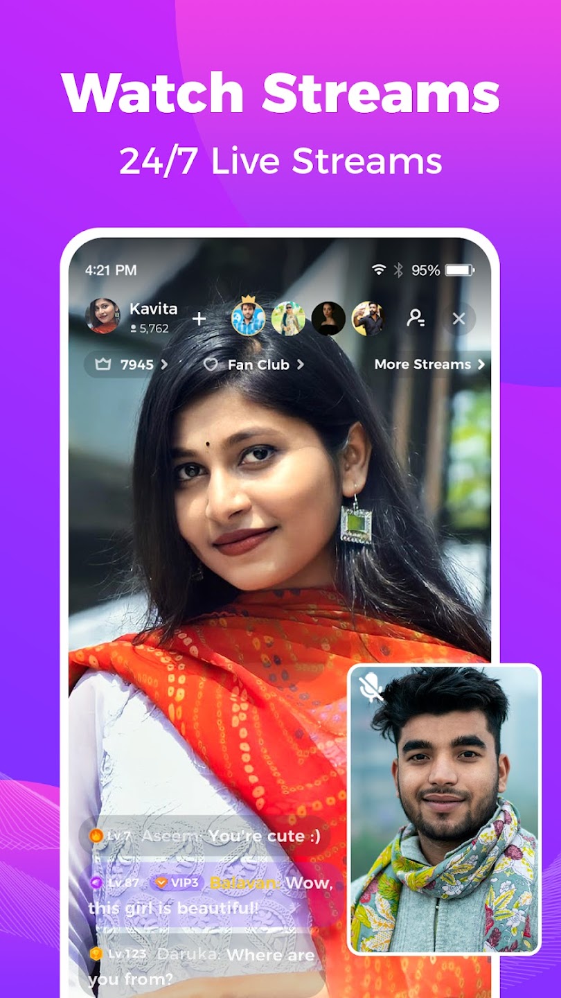 UpLive app screen